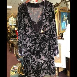 vintage SHARAGANO Crushed velvet tunic